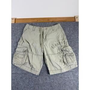Vintage Aeropostale Cargo Shorts Mens 34 Beige Military Preppy Heavy Y2K